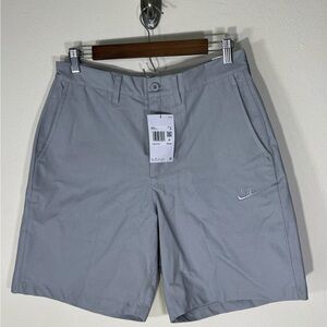 New Nike Mens Club Chinos Size 30 Grey Shorts Cotton Standard Fit FZ5772-077